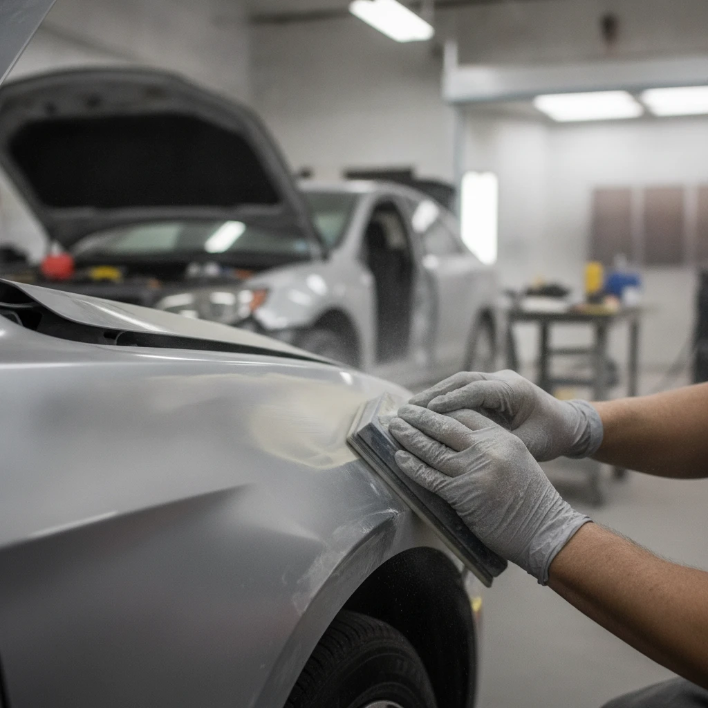 auto body shop houston tx — repair work underway at a Houston auto body shop