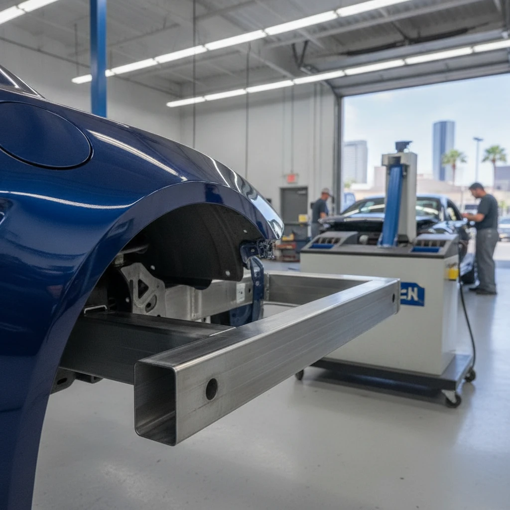 car frame straightening repair — finished result at Auto1StopShop in Houston