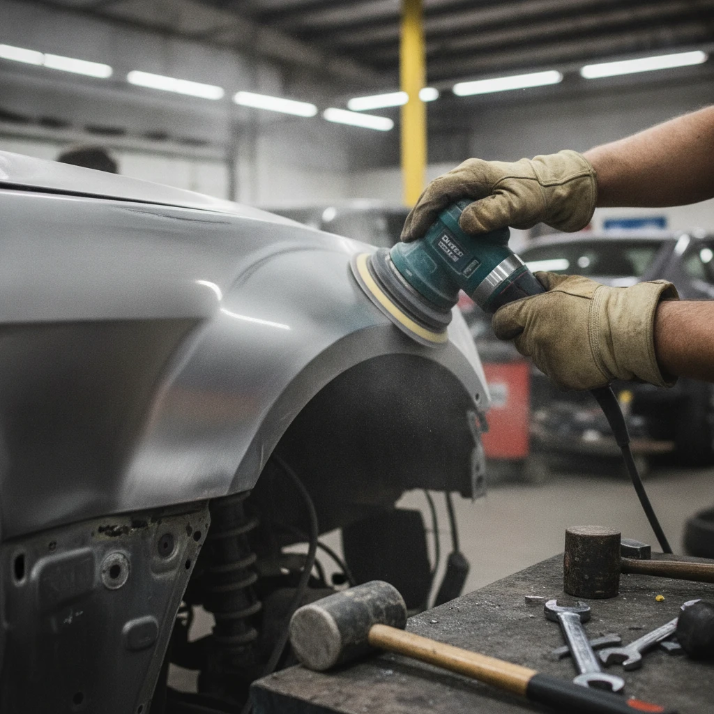 auto body shop houston tx — repair work underway at a Houston auto body shop